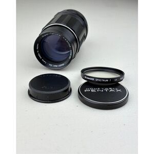 Vintage Asahi Pentax Super Takumar 1:3.5 135mm Lens w/ UV Filter & Lens Caps EU2